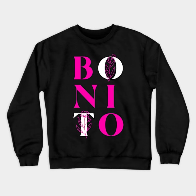 Bonito Pink Crewneck Sweatshirt by Penciligram